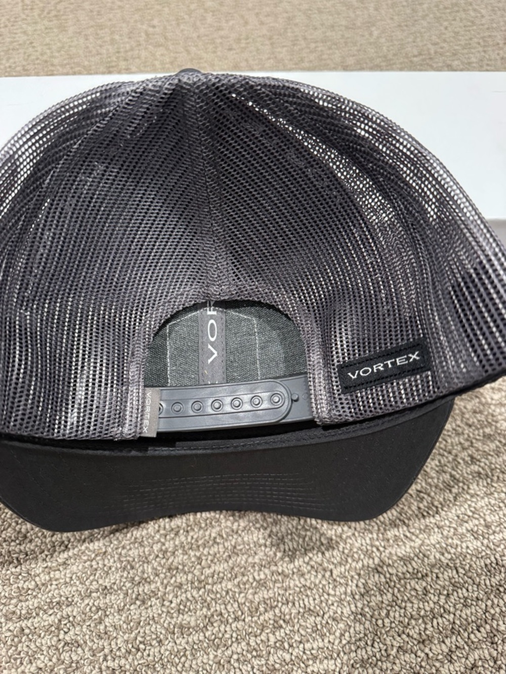 Vortex Men's Charcoal Gray & Neon Yellow Logo Trucker Hat - Picture 3 of 4